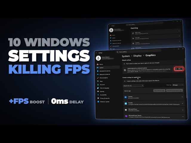 10 Windows Settings KILLING Your FPS & Input Delay