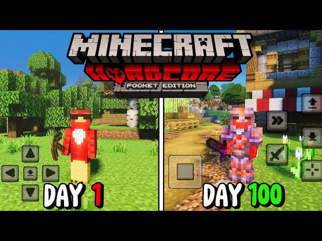 I Survived 100 Days in Minecraft Hardcore on My Phone
