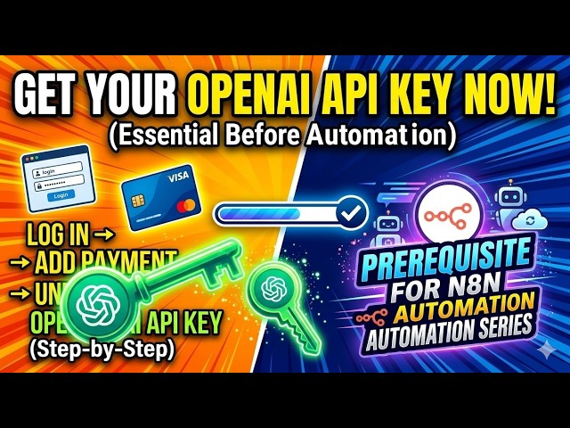 How to Get Your OpenAI API Key for n8n Automation | Beginner Step-by-Step Guide