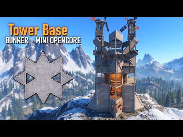 Rust Tower Base Design (I Built the PERFECT Duo Bunkered Open Core Tower)