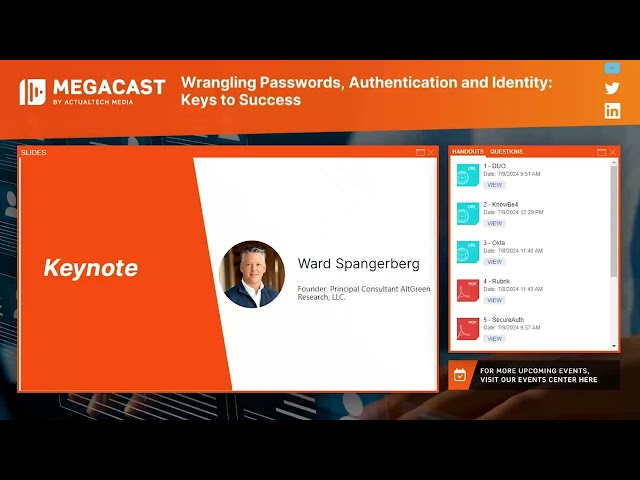 Wrangling Passwords, Authentication and Identity: Keys to Success