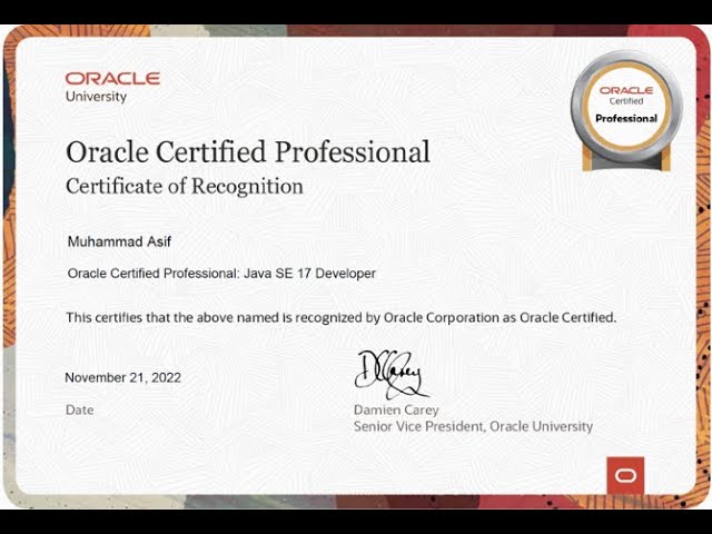 Exam 1Z0-829 Oracle Certified Professional Java 17 Developer Certification Oracle Certification OCP