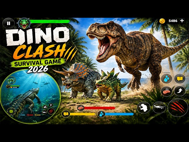 Dino Clash Survival Game 2026 - Dinosaur Games _ Android GamePlay