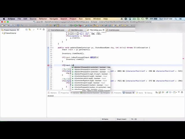 Making A Java Game Using Slick2D Ep 11 Using Items