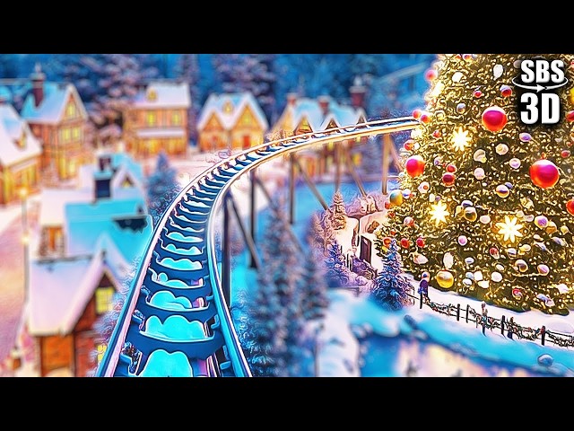 VR Roller Coaster Around Christmas Tree VR Videos