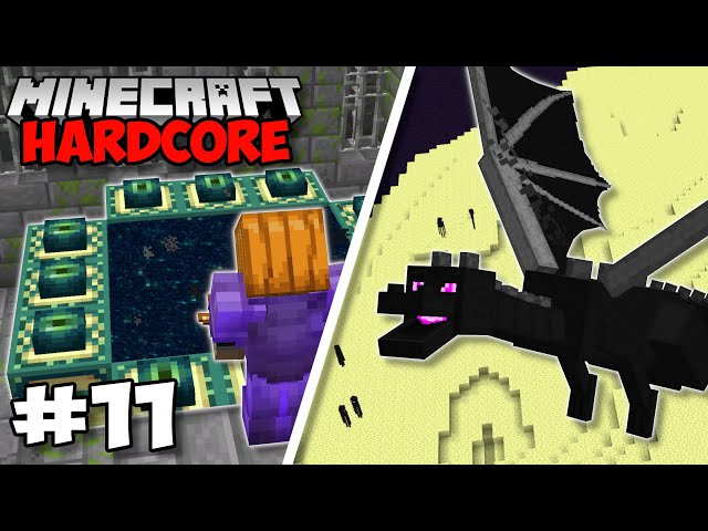 Fighting The ENDER DRAGON in Minecraft Hardcore (#11)
