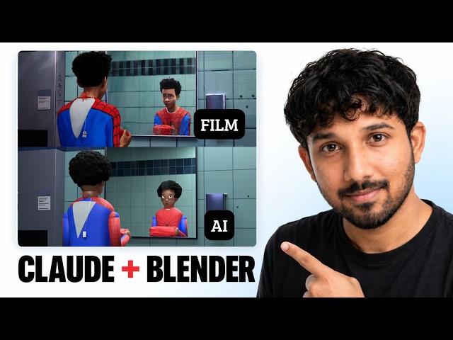 I Recreated a Spider-Verse Scene in Blender Using Only Claude AI | Telugu Tutorial