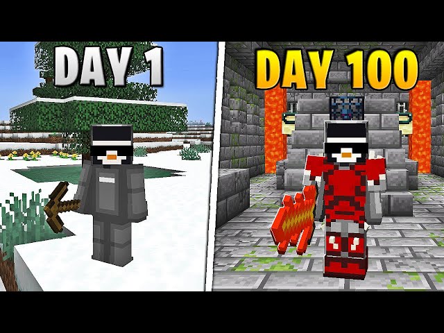 I Survived 100 Days in HARDCORE MODDED Minecraft...