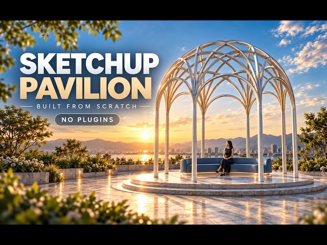 How to Create a Pavilion in SketchUp | Complete Step-by-Step Architectural Modeling Tutorial