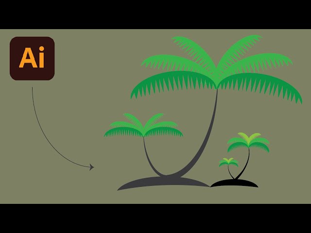 How to Draw a tree in Adobe Illustrator,  Tree Logo Design easy step with Pen Tool, গাছের ডিজাইন।