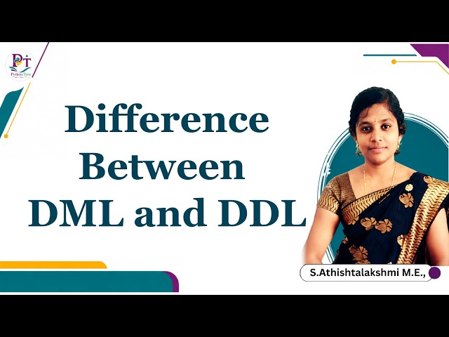 Difference Between DML and DDL