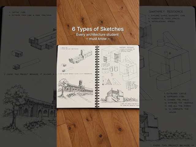 The 6 types of sketches every architect uses #architecture #sketching #art