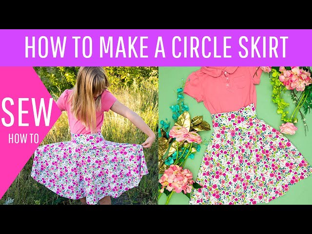 How to make a circle skirt (Free Pattern for Girls 2 to 12)