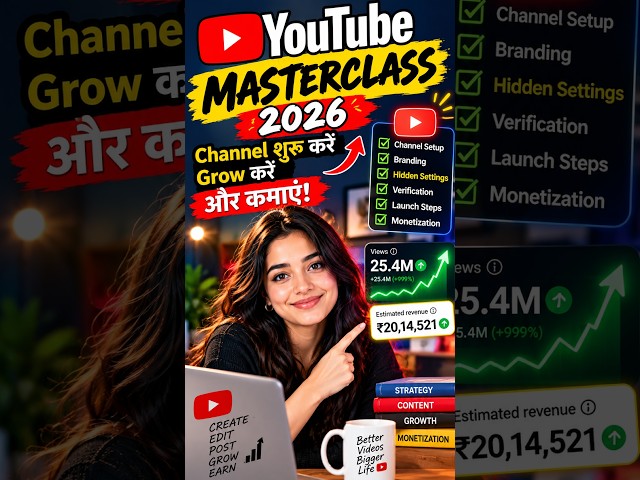 यूट्यूब चैनल बनाने की सही सेटिंग्स  #YouTubeTips #YouTubeGrowth #YouTube2026 #YouTubeChannel