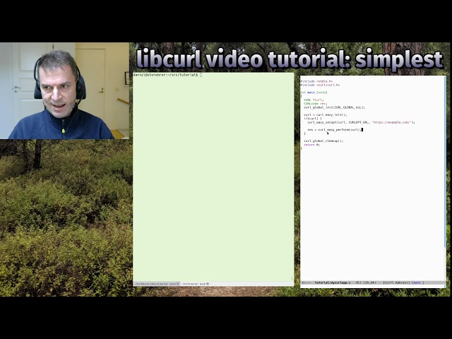 libcurl video tutorial: simplest
