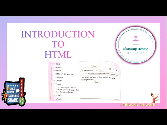 Introduction to HTML 1 (Class 6)