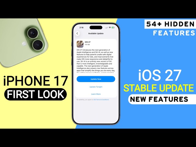 iPhone 17 iOS 27 Update | 25+ Hidden Features | iOS 27 Stable Update #iphone17