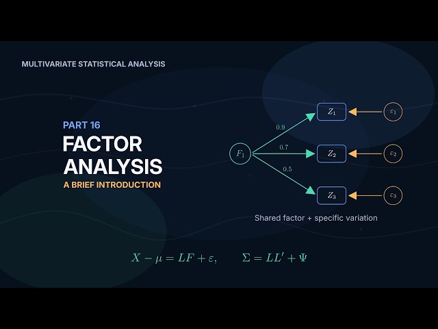 Factor Analysis: A Brief Introduction | Multivariate Statistical Analysis (Part 16)