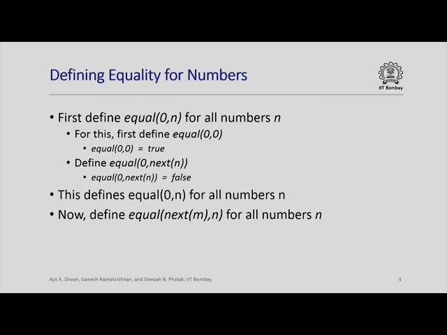 DEFINING EQUALITY OF NUMBERS