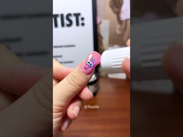 Pink Kabubu gel nail stickers#shorts #nailart #gelnail #asmr #fyp #labubu