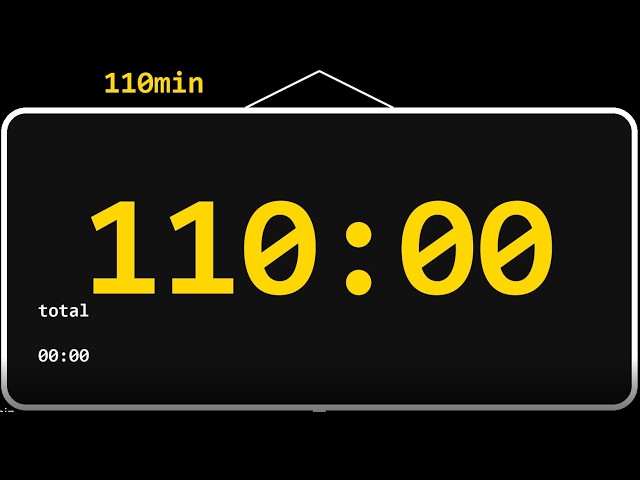 [Timer]110 Min Timer (1 Hr 50 Min) -(No sound) Free to use in your videos. No credit needed! Deep S