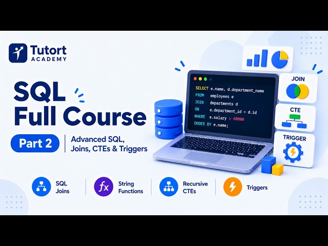 SQL Full Course Part 2 | Advanced SQL for AI and Data | Joins, CTEs and Triggers | Tutort Academy