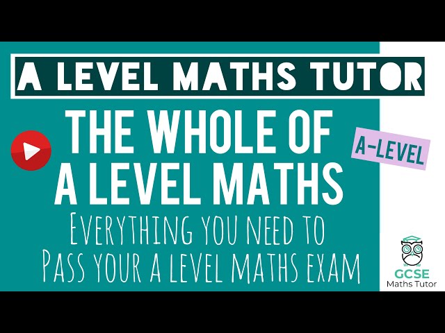 Everything You Need to Pass Your A Level Maths Exam! | Pure Maths Revision | Year 1 |Edexcel AQA OCR