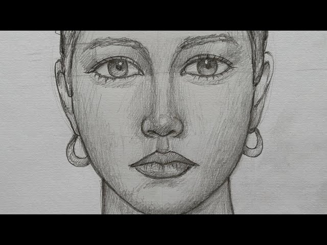 How to Draw a Beautiful Girl Face | Loomis Method Portrait Drawing Step by Step