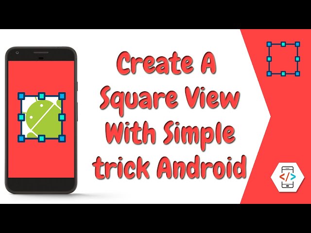 Create square view in a minute android programmatically.