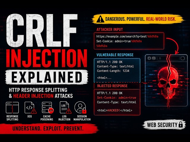 CRLF Injection Explained | HTTP Response Splitting & Header Injection Attacks
