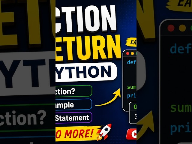 Functions with return #python #bcastudents  #Btech