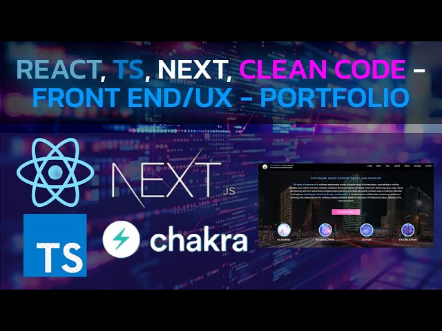 Clean Code / UX/UI Portfolio with React, Next.js,TypeScript, Chakra UI