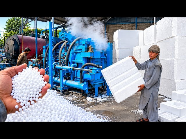 How Thermocol Is Made in a Factory | Amazing Manufacturing Process#thermacolplates 