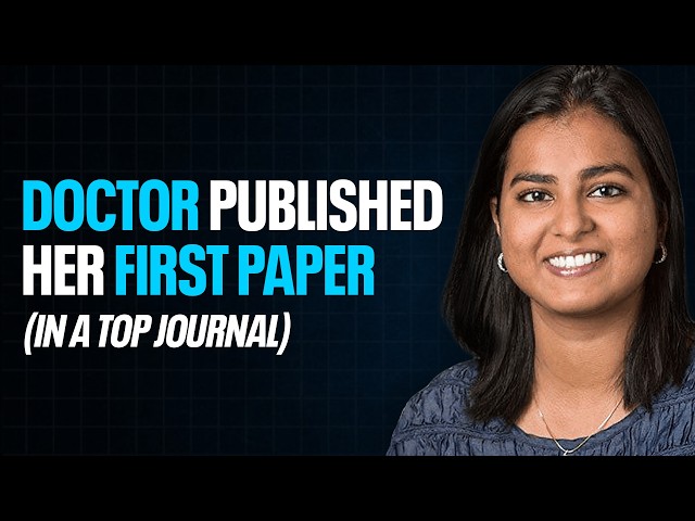 How Vineetha (a Full-Time Physician) Published Her First Paper In a Top Journal