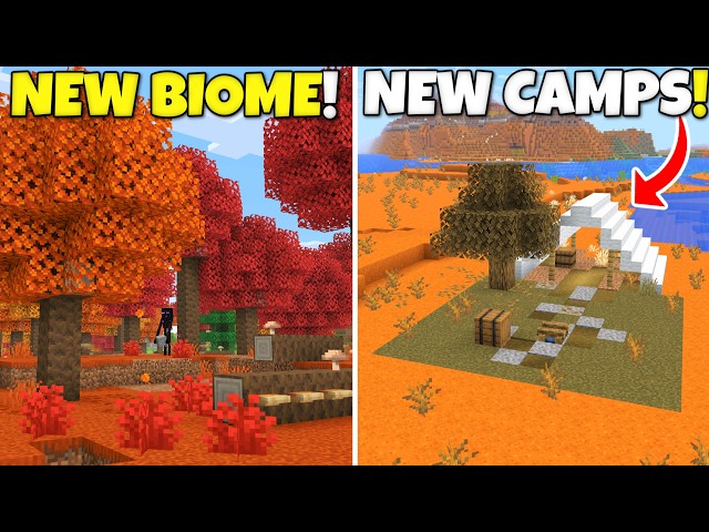 Minecraft Added POPLAR FORESTS! New Campsites, Poplar Trees & MORE! Minecraft Autumn Update!