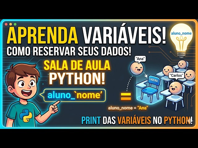 Variáveis no Python: A Explicação MAIS FÁCIL que você já viu! (Metáfora da Sala de Aula)