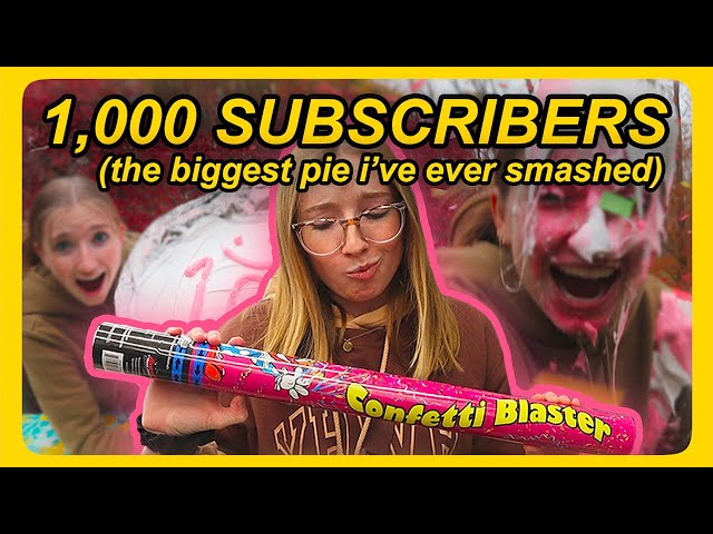 CELEBRATING 1,000 SUBSCRIBERS (and smashing a massive pie in my face)