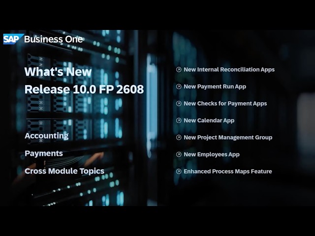 เจาะลึก SAP Business One 10.0 FP 2608: Accounting, Payments, Projects & HR Innovations