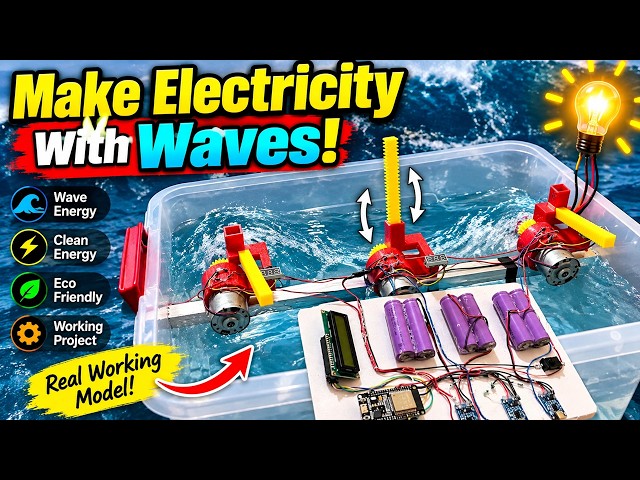 Ocean Power Plant Generates energy from waves | Make Electricity With Waves!