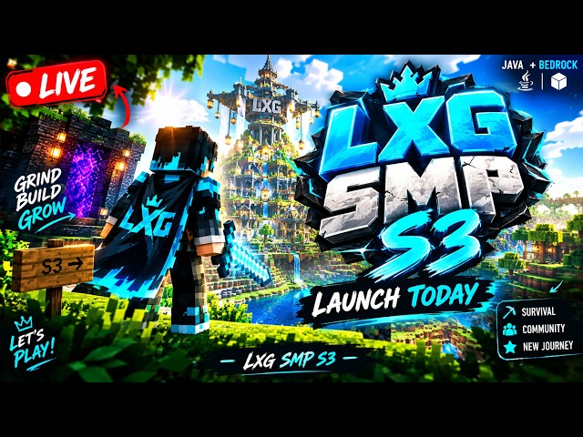 🔴 LORD IS LIVE | LXG SMP S3 LAUNCH 🎉|| #minecraft #lordxgamer