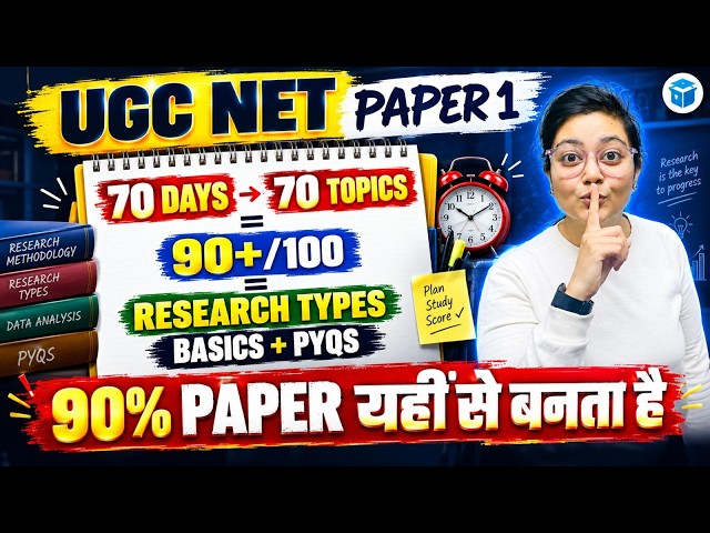 UGC NET Dec 2026 | Paper 1 Research Types | Basics + PYQs | 90+ Marks Strategy by Aditi Mam