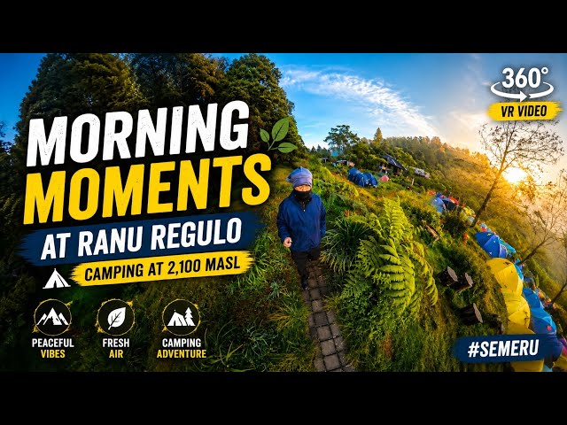 [22] 360° VR Bromo Journey 2026 | Morning Moments at Ranu Regulo 🌿🏕️ | Camping at 2,100 MASL