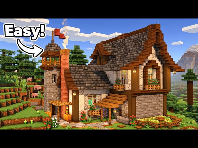 Minecraft: Simple Medieval House Tutorial + Interior Design