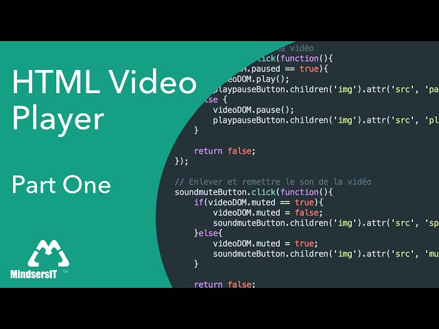 HTML5 Video Player - Part One - SPEEDCODING