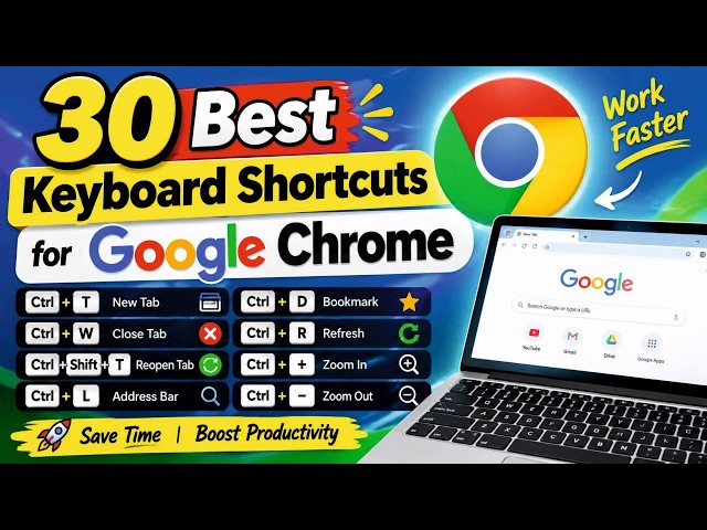 30 Best Keyboard Shortcuts for Google Chrome | Chrome Shortcut Keys You Must Know!