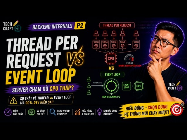 🔓⚙️ Backend Internals P2: Thread per Request vs Event Loop