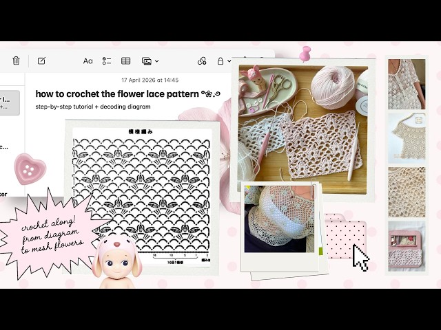 how to crochet the flower mesh pattern (spring/summer design) | tutorial ￼+ crochet along!