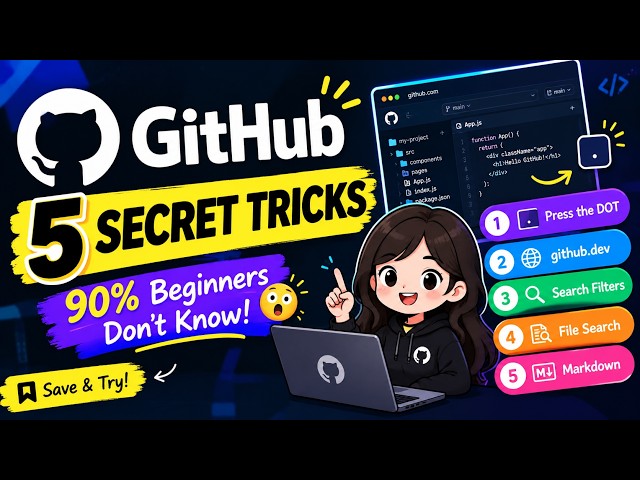 5 GitHub Tricks You Probably DON’T Know! 🤯🔥#youtubeshorts #tips #viral #github #webdevelopment #git