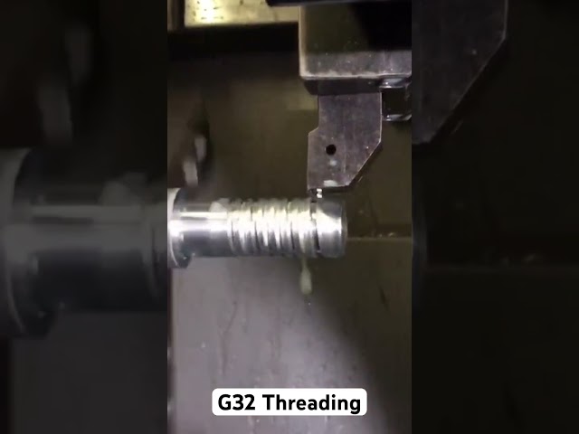 Blind thread cutting with G32 Fanuc #cnc #G32 #Fanuc