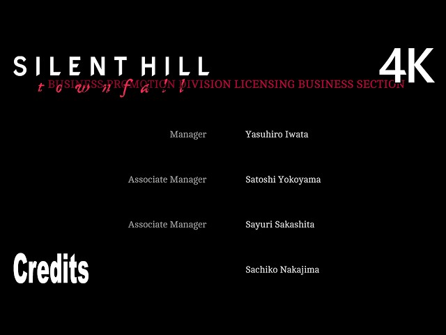 Silent Hill Townfall Credits 4K